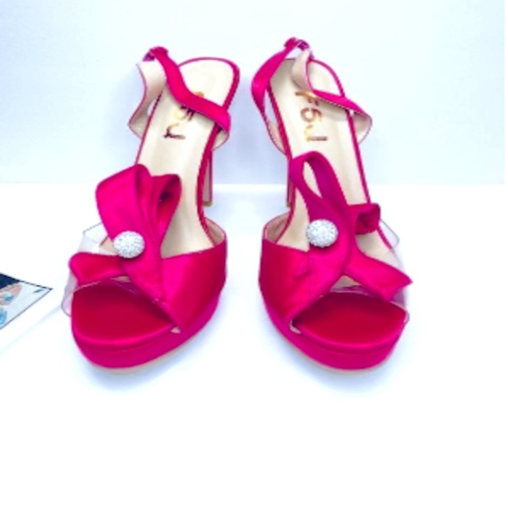 FSJ  Slingback Open Toe Platform Stiletto Sz 7💕